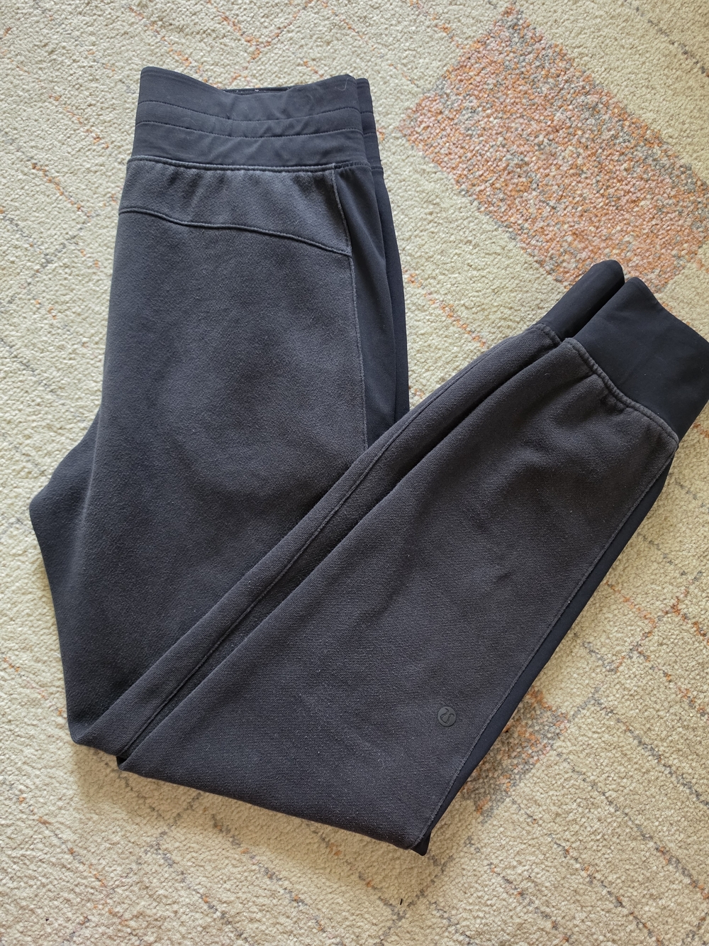 Lululemon Black Fleece Lined Joggers Womens Drawstring Zip Pocket Tapered Pants